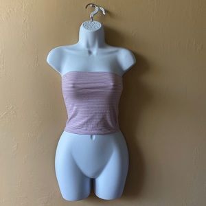 Brandy Melville Pink Striped Tube Top